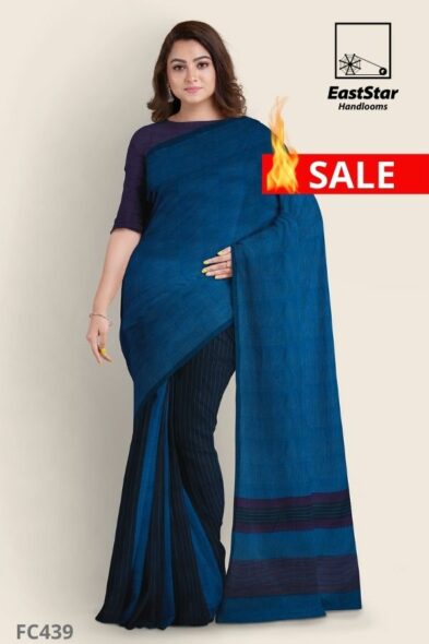 Blue & Violet Handloom Cotton Saree FC439 Blue & Violet Handloom Cotton Saree FC439