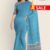Lite Blue & Gray Handloom Cotton Saree FC492