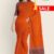 Orange & Ash Handloom Cotton Saree FC489