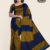 Navy Blue & Yellow Handlooms Silk Saree JS496
