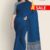 Silver & T.Blue Handloom Cotton Saree FC438
