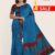 Toquorise Blue & Dark Red Hnadlooms Silk Saree DS255