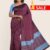 Maroon & Sky Blue Handloom Silk Saree DS284