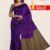 Purple & Sand Handloom Silk Saree DS315