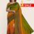 Green & Orange Handloom Silk Saree DS293