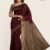Brown & Dark Ivary Handlooms Silk Saree JS572