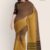 Mustard & Brown Glossy Cotton Saree G2170