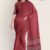 Peach Red Glossy Cotton Saree G2173