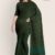 Army Green Glossy Cotton Saree G2124