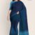 Blue Shaded Glossy Cotton Saree G2136