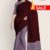 Gray & Maroon Handlooms Cotton Saree FC527