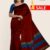 Red & Blue Handloom Silk Saree DS290