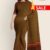 Jet Green & Brown Handloom Cotton Saree FC623