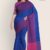 Rose & Royal Blue Cotton Saree DC843