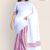 White & Hibiscus Handlooms Cotton Saree DC903