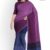 Purple & Blue Glossy Cotton Saree G2166
