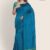Peacock Blue & Green Silk Saree JS513