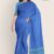 Sky Blue Handlooms Glossy Cotton Saree G2189