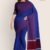 Blue & Maroon Glossy Cotton Saree G2185