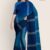 Blue Sharded Glossy Cotton Saree G2184