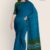 Sea Blue & Green Cotton Saree DC861