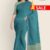 Aqua & Green Handloom Cotton Saree FC607