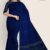 Royal Blue & Ash Puni Cotton Saree CP2097