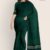Olive Green Glossy Cotton Saree G2174