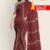Red & Creem Handloom Cotton Saree FC592