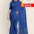 Royal blue Handloom Cotton Saree FC597