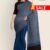 Navy& Mist Blue Handloom Cotton Saree FC730