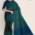 Moss Green & Royal Blue  Cotton Saree DC1064