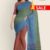 Blue & Green Shaded Cotton Saree FC651