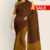 Mustered & Brown Handloom Cotton Saree FC713