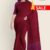 Wine Red Handloom Cotton Saree FC707