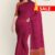 Red Purple Handlooms Cotton Saree FC724