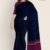 Navy Blue Handlooms Glossy Cotton Saree G2108