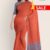 Orange & Ash Handlooms Cotton Saree FC571