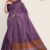 Purple & Sepia Handlooms Cotton Saree DC1228
