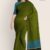 Jet Green & Blue Glossy Cotton Saree G2216