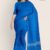 Turquoise Blue Glossy Cotton Saree G2192