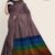 Brown & Blue Handlooms Cotton Saree DC1138