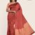 Red orange Handlooms Silk Saree JS653
