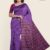 Dark Lavender Fusible Silk Saree ASS2009