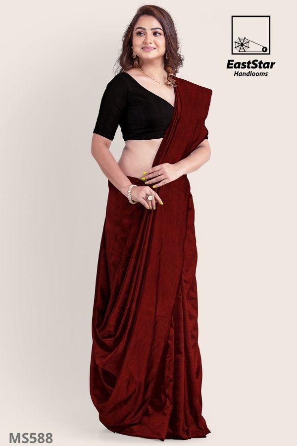Green Plain Silk Saree with Heavy Border| Party Wear Cheap Sarees
