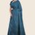 Dark Blue Grey Handlooms Silk Saree JS1225