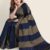 Navy Blue Handlooms Silk Saree JS112