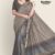 Warm Grey Handlooms Silk Saree JS407