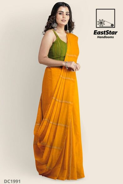 Orange Handlooms Cotton Saree DC1991