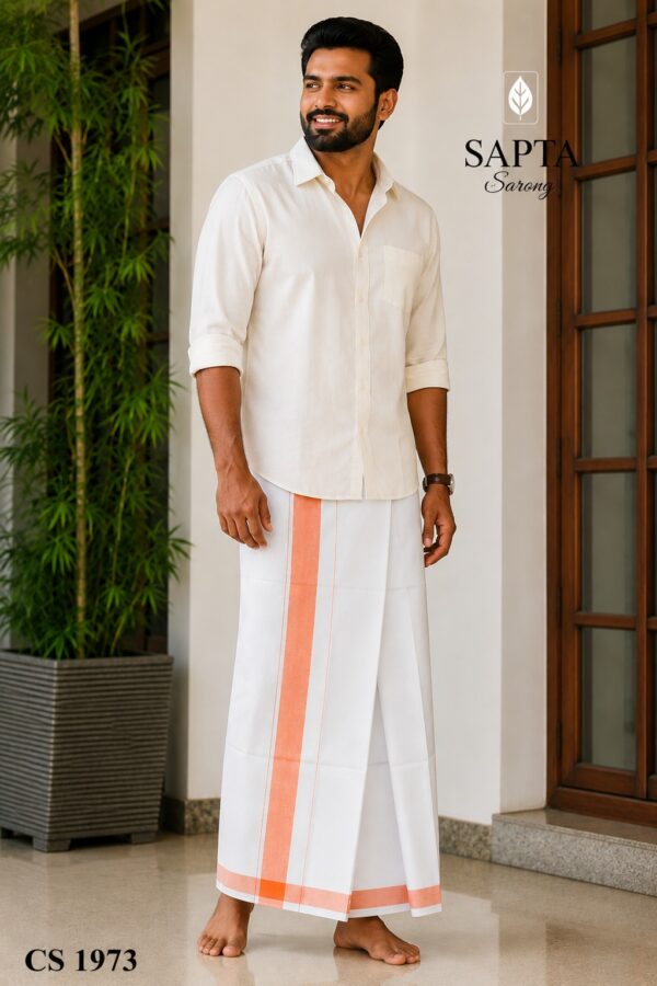 White Handloom Sapta Sarong CS1973 White Handloom Sapta Sarong CS1973